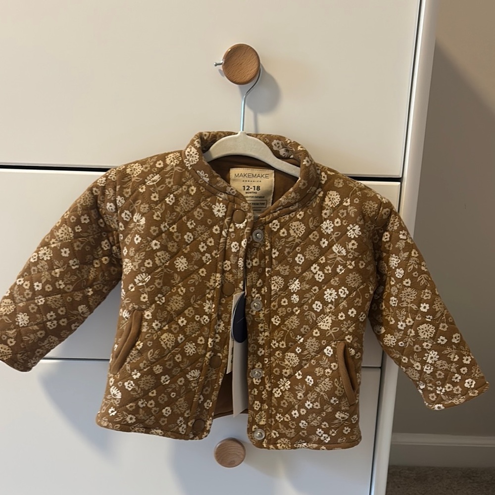 Kids Brown Floral Jacket